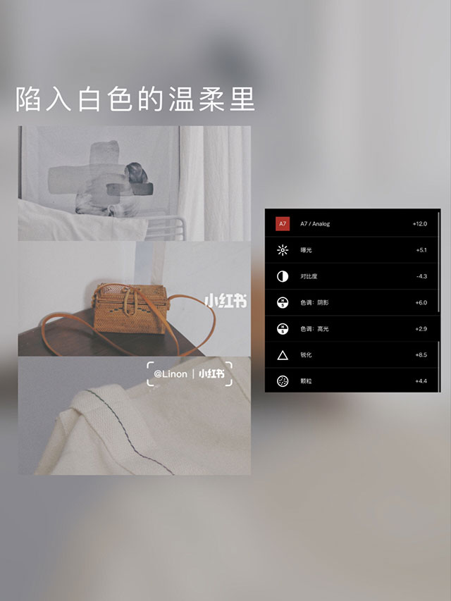 陷入白色的温柔vsco调色方法