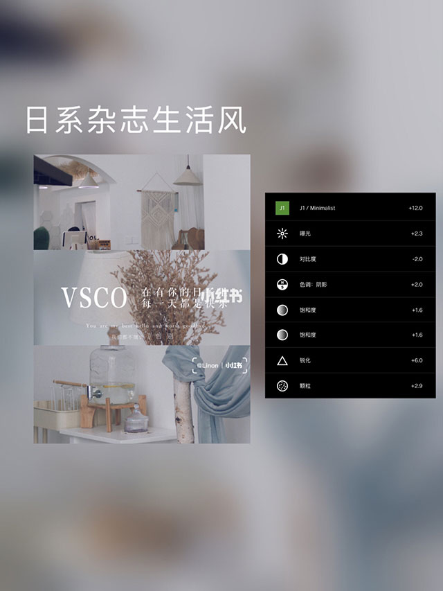 日系杂志生活风vsco调色参数